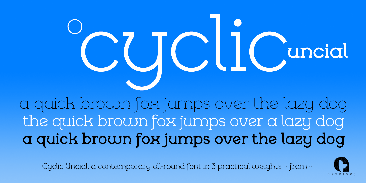 Cyclic-Uncial-3-weights-Banner