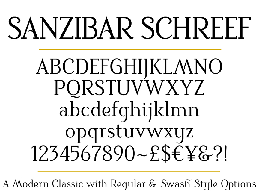 Sanzibar-Schreef-set